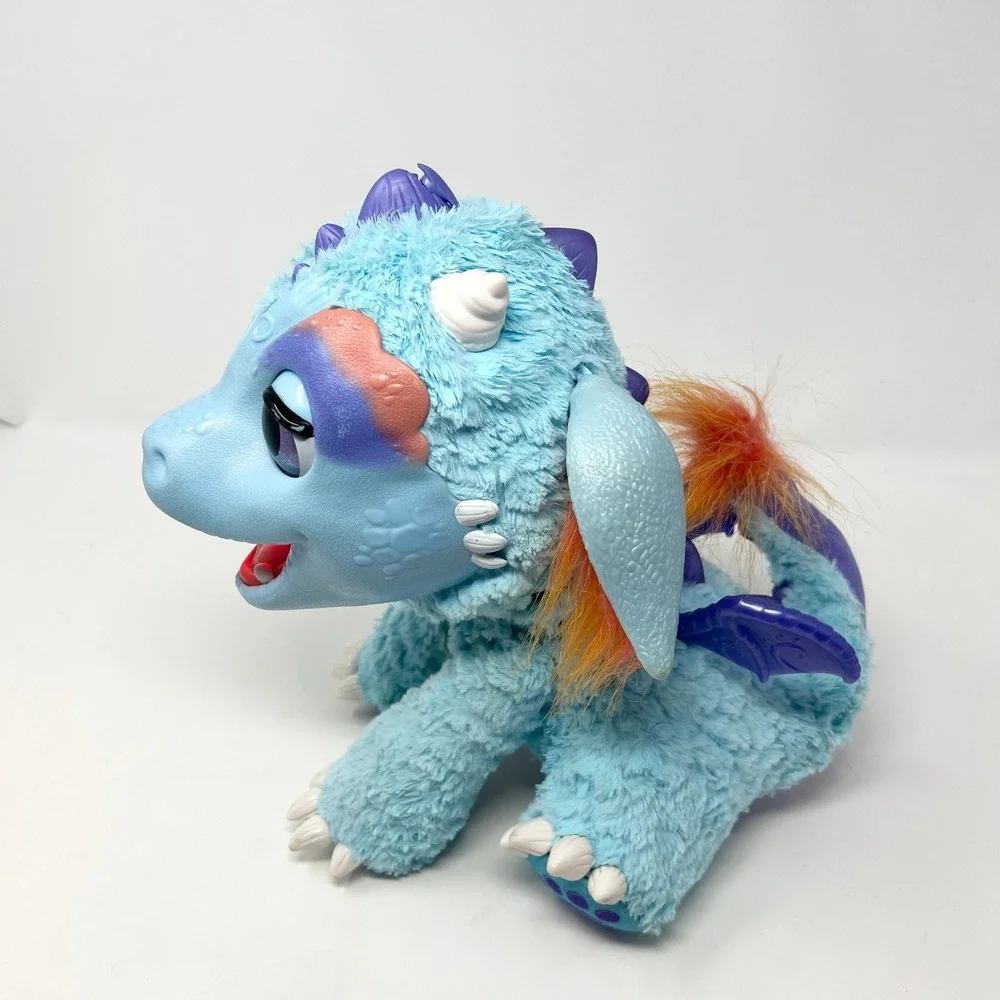 Hasbro‎ FurReal Friends Torch My Blazin Dragon Interactive Plush Blue Tested